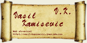Vasil Kamišević vizit kartica